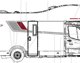Rode sticker achter celdeur rechts