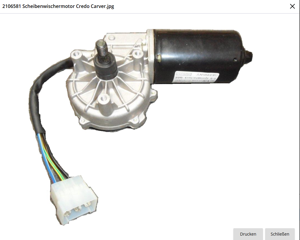 Ruitenwissermotor 12V voor credo/carver