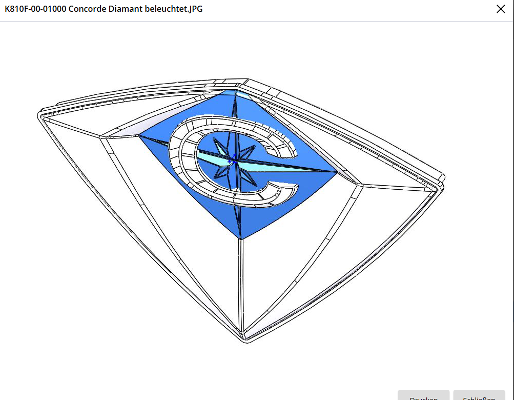 Logo diamant lichtgevend