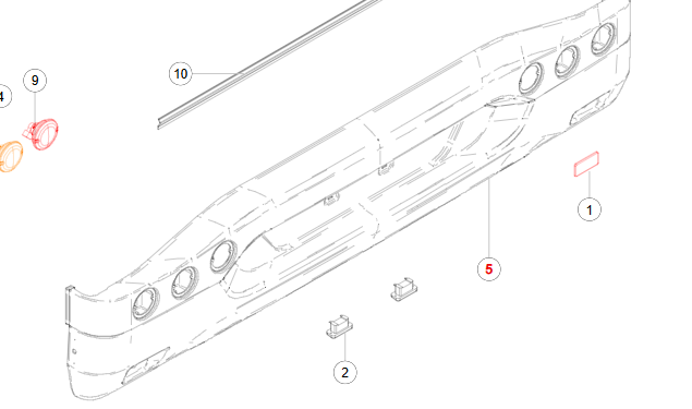 Achterbumper Elnagh V2019