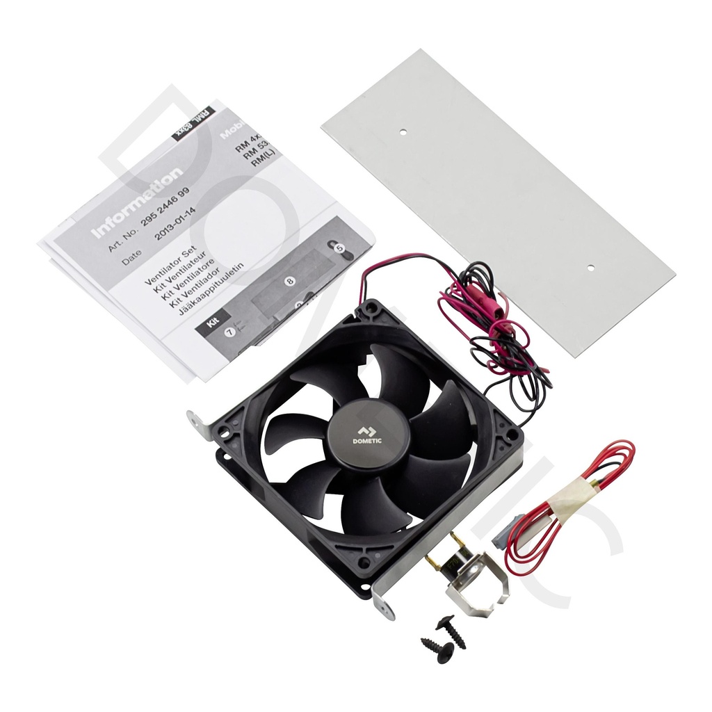 Ventilatieset koelkast met thermostaat d