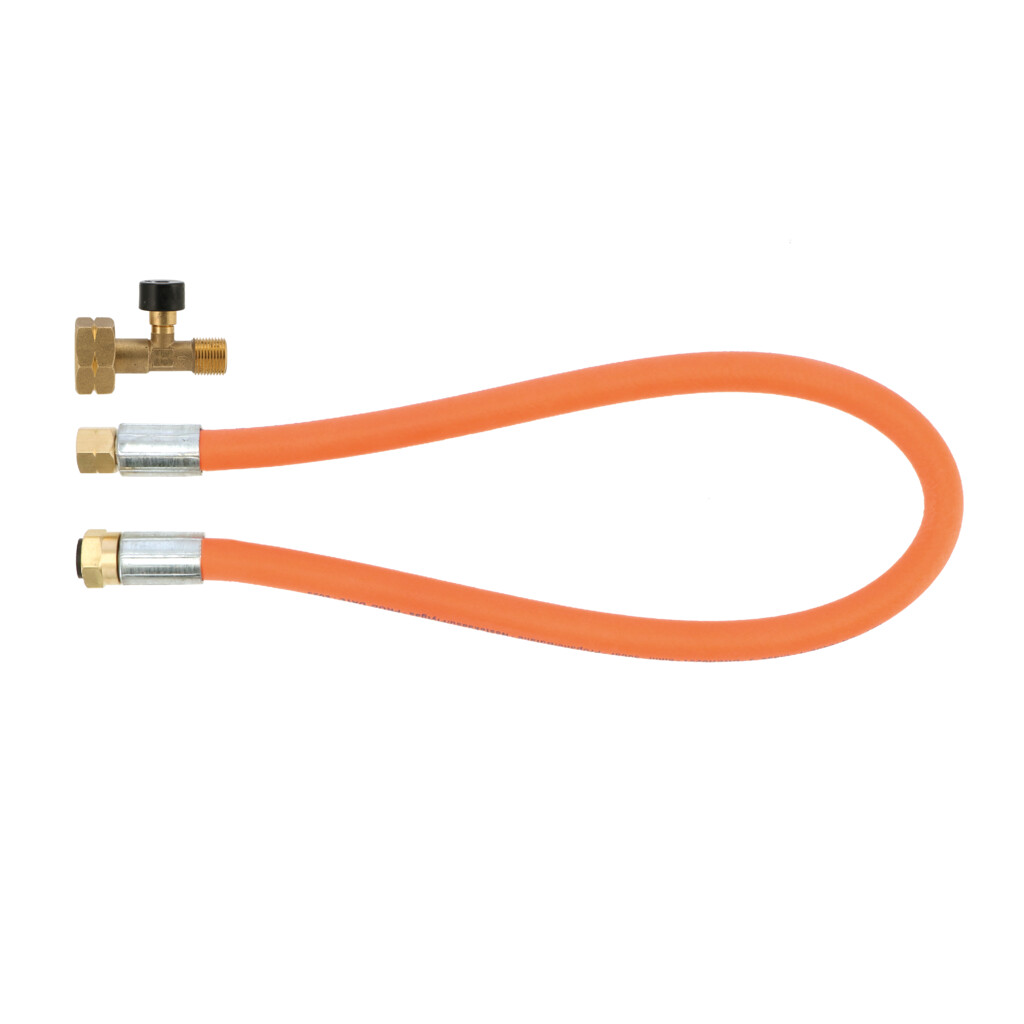 Tuyau de gaz avec vanne d'arrêt de sécurité, longueur 70 cm