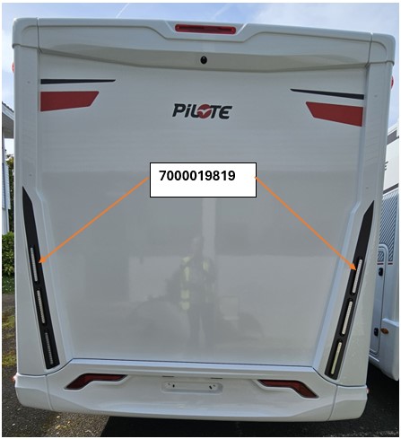 Achterlicht / stoplicht (wit) pilote
