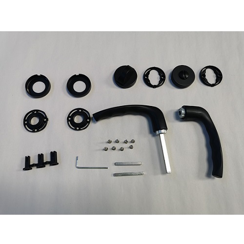 Handgreep Zwart + slot 44dia