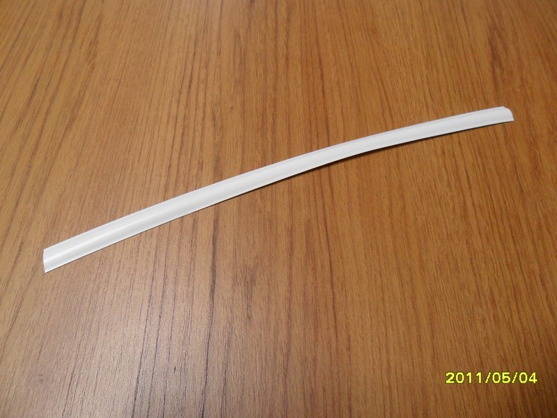 Inlegbies rimor wit pvc voor afdekking per meter