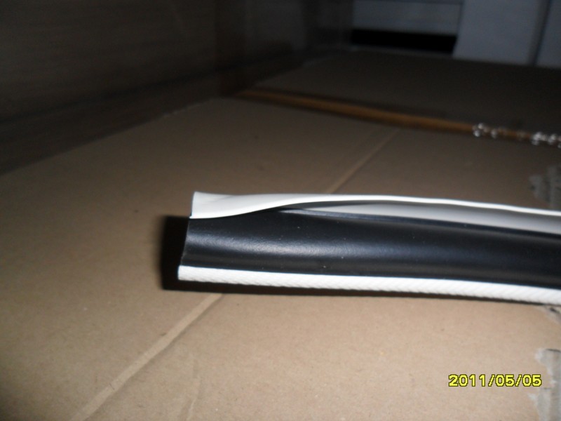 Rubber celdeur / garagedeur met flap rim per meter