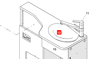 Lavabo ovaal 350x255x1275 w