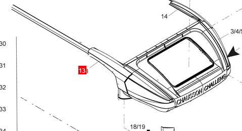 Bovenspoiler voor de cabine van een Ford