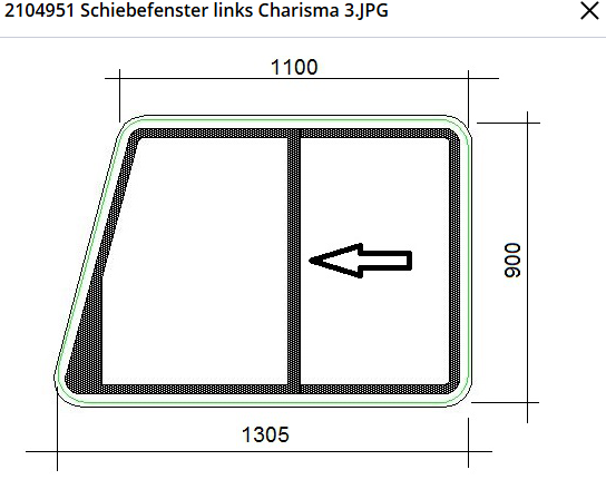 Schuifraam mekuwa chauffeur charisma 3 model 2012