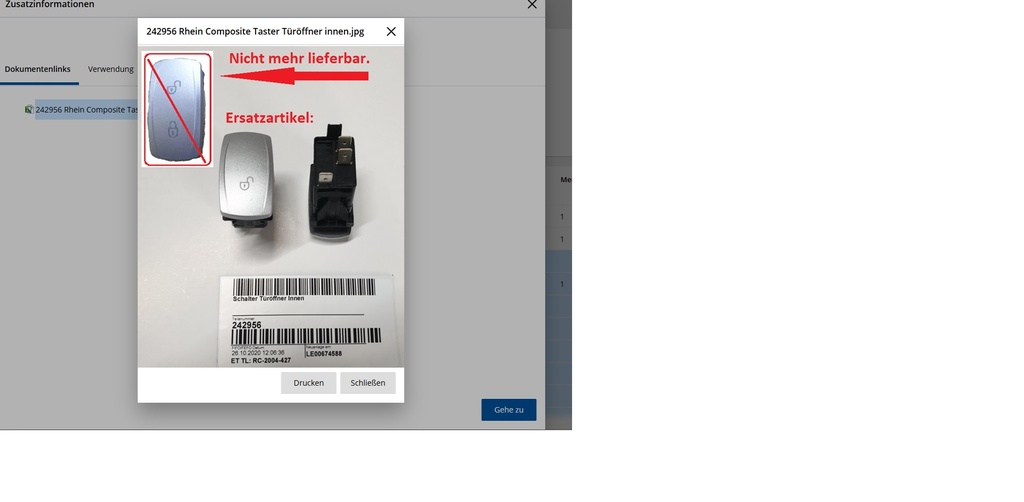 Drukschakelaar deuropener concorde