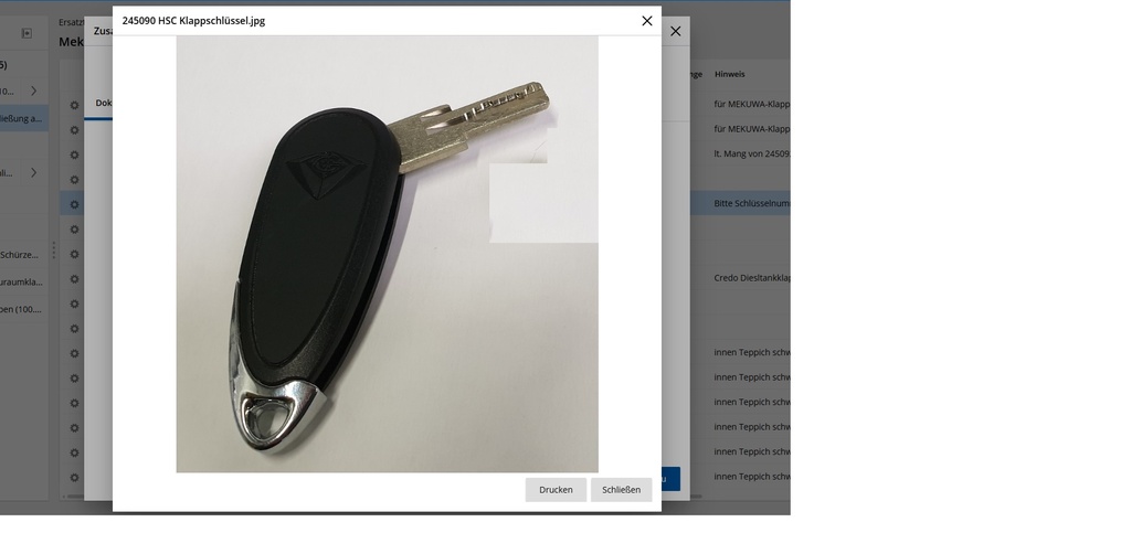 Klapsleutel HSC-Systeem concorde 1 tot 99