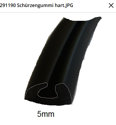 Rubber voor gfk-rokstukken