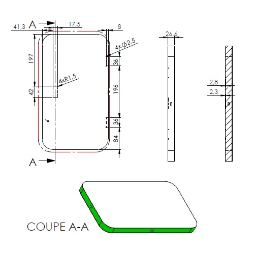 Tafelblad keuken Pilote V630J