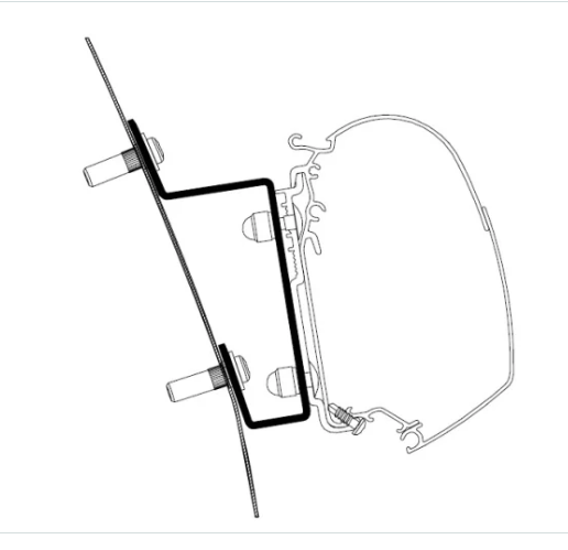 Thule Ford Transit H3 Adapter >2014 (LHD)