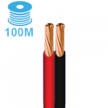 luidsprekerkabel 2x1,5 rood-zwart per meter