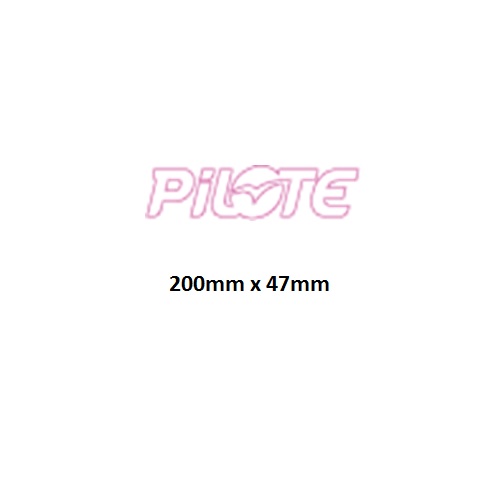 Sticker Logo Pilote Wit 200x47