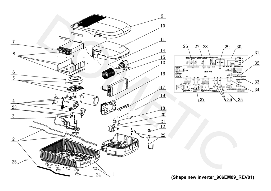 Bovenkap Dometic airco FJX (nr9)