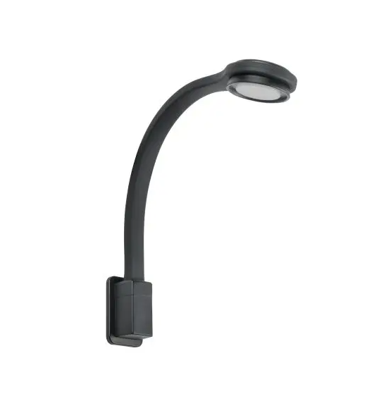 LED Lamp Zwanenhals R2 Flex Rond + USB-C Zwart